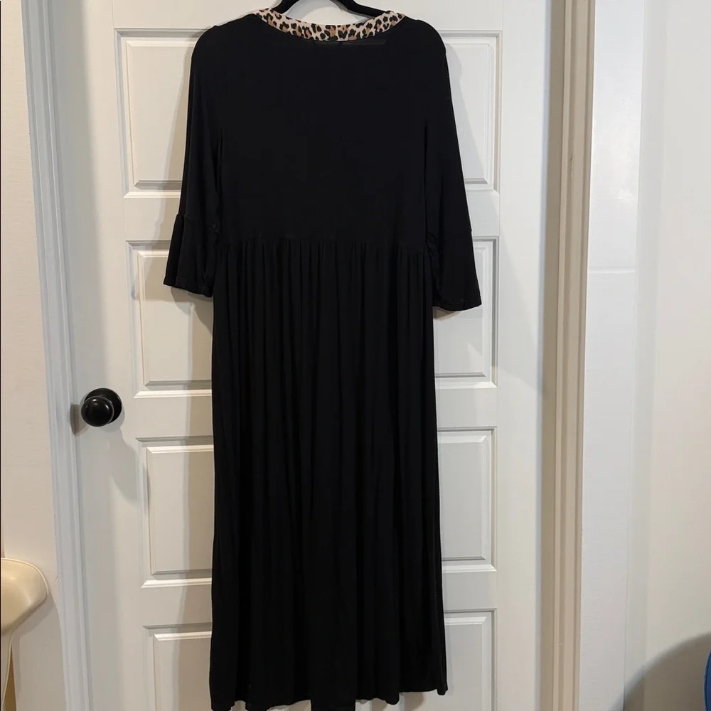 Kate Spade maxi dress with leopard small